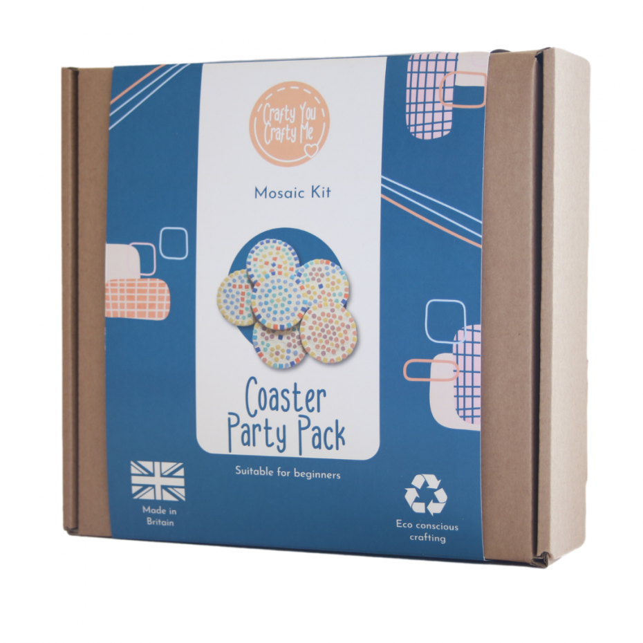 Mosaic Coaster Party Pack Round Packaging